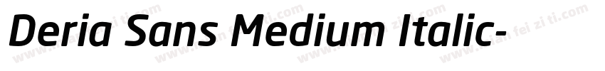Deria Sans Medium Italic字体转换